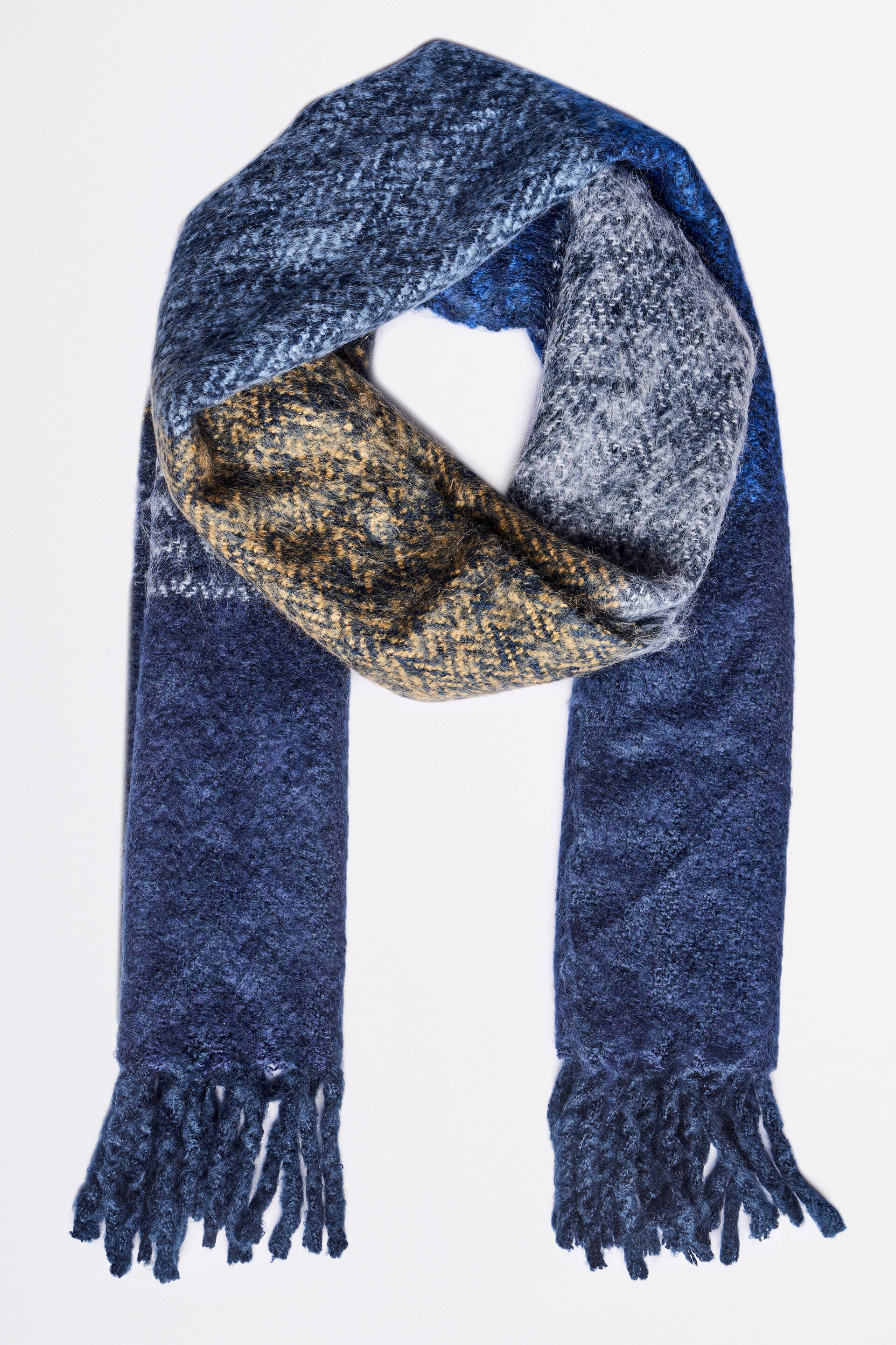 Navy Print Scarf, , image 1